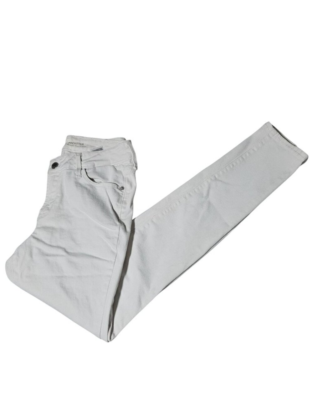 Old Navy Rockstar Mid Rise Jeans Womens Size 4 Skinny White Denim Pants